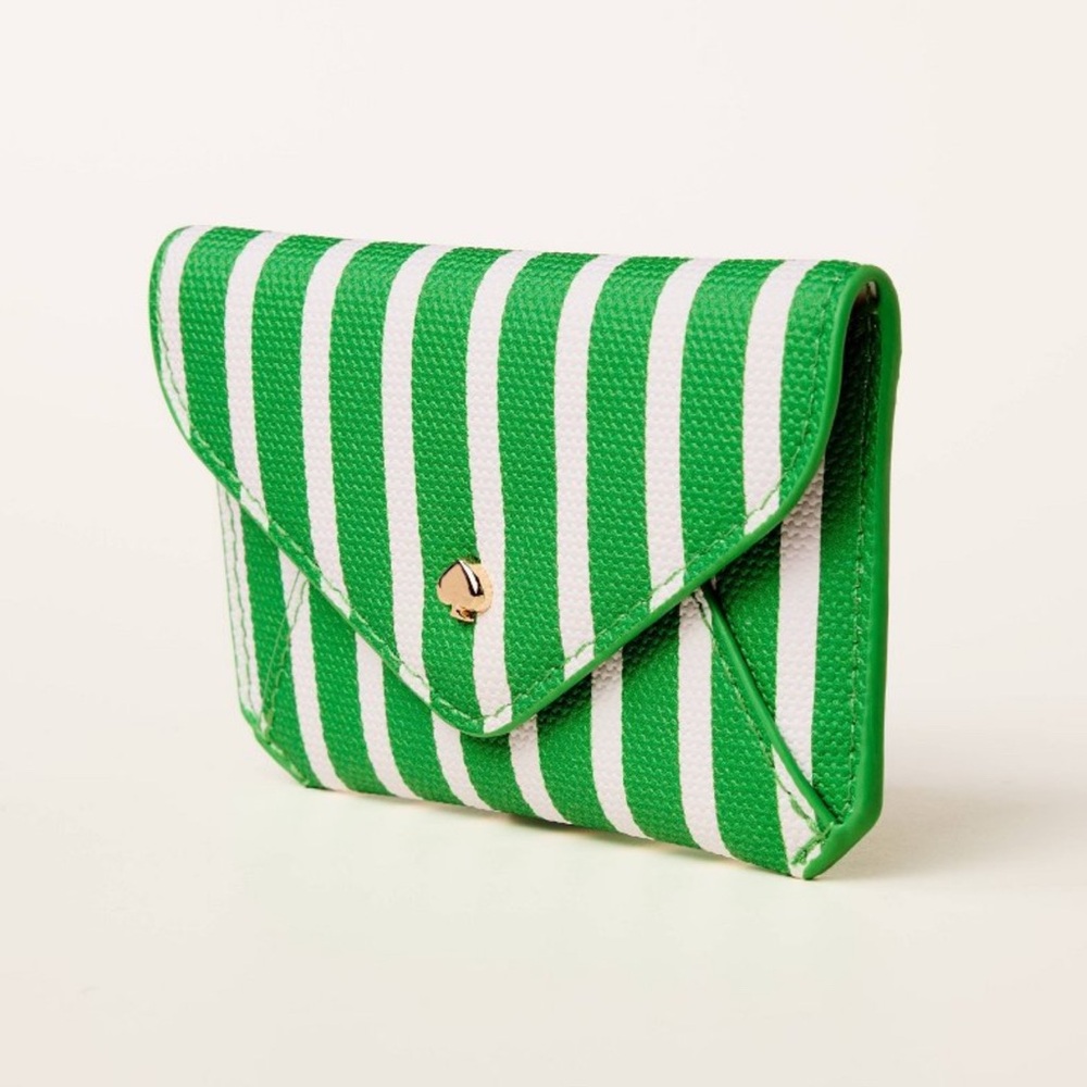 kate spade new york x Target Stripe Envelope Card Case - Green/White - Picture 2 of 4